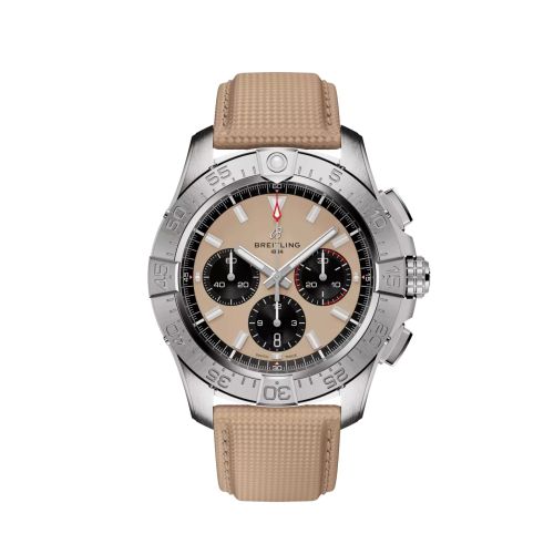 Breitling Avenger B01 Chronograph 44 Stainless Steel / Sand / Strap AB0147101A1X1