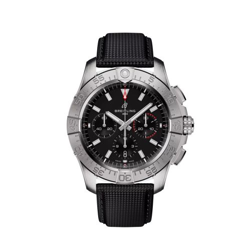 Breitling Avenger B01 Chronograph 44 Stainless Steel / Black / Strap AB0147101B1X1