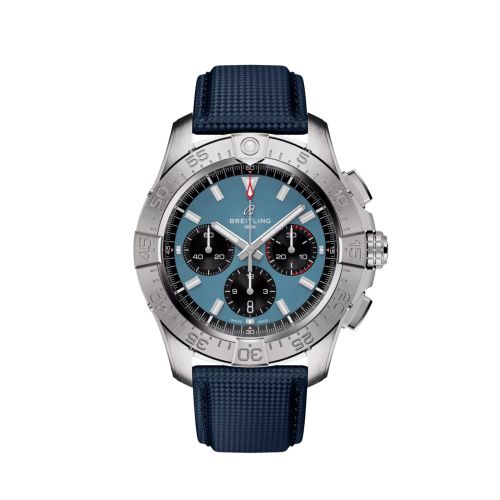 Breitling Avenger B01 Chronograph 44 Stainless Steel / Blue / Strap AB0147101C1X1