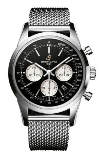 Breitling Transocean Chronograph Stainless Steel / Reverse Panda / Limited Edition AB015112/BA59/154A