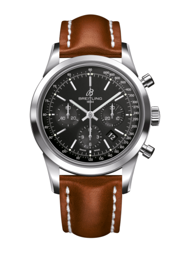 Breitling Transocean Chronograph Stainless Steel / Black / Calf / Pin AB015212/BA99/433X/A20BA.1