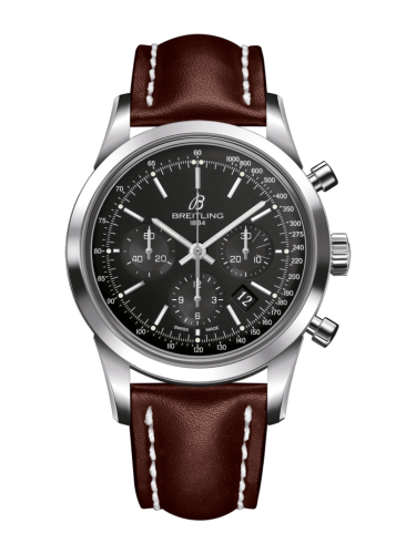 Breitling Transocean Chronograph Stainless Steel / Black / Calf / Pin AB015212/BA99/437X/A20BA.1