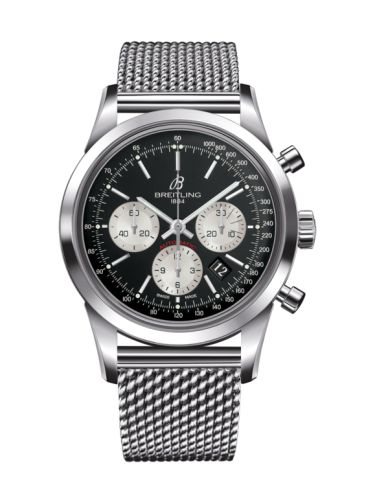 Breitling Transocean Chronograph Stainless Steel / Reverse Panda / Bracelet AB015212/BF26/154A