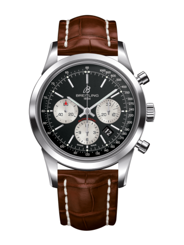 Breitling Transocean Chronograph Stainless Steel / Reverse Panda / Croco / Pin AB015212/BF26/737P/A20BA.1