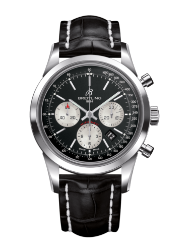 Breitling Transocean Chronograph Stainless Steel / Reverse Panda / Croco / Pin AB015212/BF26/743P/A20BA.1