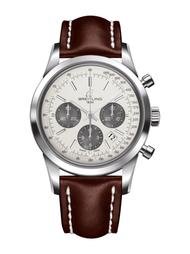 Breitling Transocean Chronograph Stainless Steel / Panda / Calf / Pin AB015212/G724/437X/A20BA.1