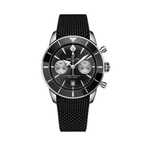 Breitling Superocean Heritage B01 Chronograph 42 Stainless Steel / Black / Rubber / UK Edition AB0156241B1S1