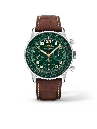 Breitling Navitimer B02 Chronograph 41 Cosmonaute Stainless Steel / Green / Wempe Signature Series AB02304A1L1P1