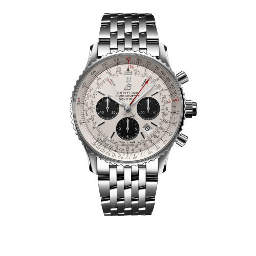 Breitling Navitimer Rattrapante Stainless Steel / Silver / Bracelet AB0310211G1A1