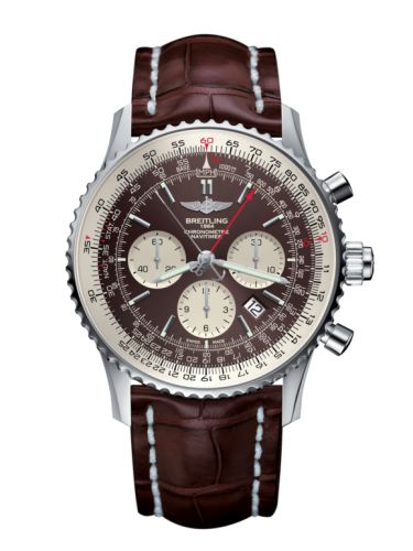 Breitling Navitimer Rattrapante Stainless Steel / Panamerican Bronze / Croco / Pin AB0310211Q1P2