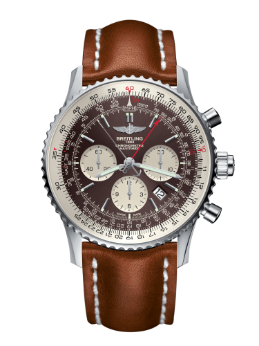 Breitling Navitimer Rattrapante Stainless Steel / Panamerican Bronze / Calf / Folding AB031021/Q615/440X/A20D.1