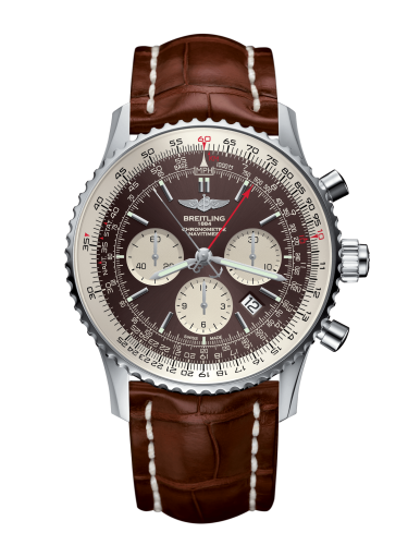 Breitling Navitimer Rattrapante Stainless Steel / Panamerican Bronze / Croco / Pin AB031021/Q615/754P/A20BA.1
