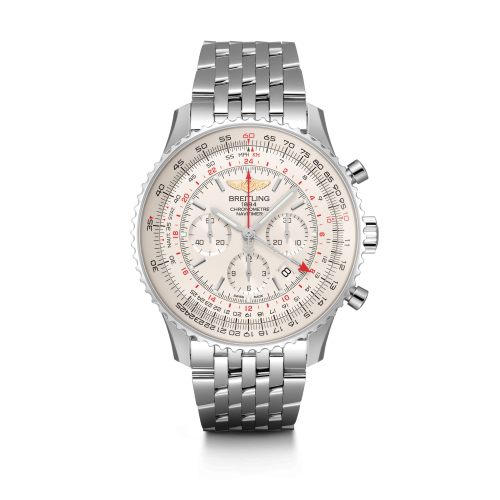 Breitling Navitimer GMT Stainless Steel / Silver / Bracelet AB0441211G1A1