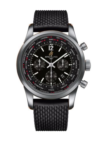Breitling Transocean Chronograph Unitime Pilot Stainless Steel / Black / Rubber AB0510U6|BC26|267S