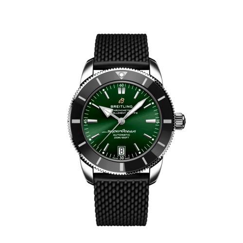 Breitling Superocean Heritage II 42 Stainless Steel / Green / Rubber / Folding AB2010121L1S1