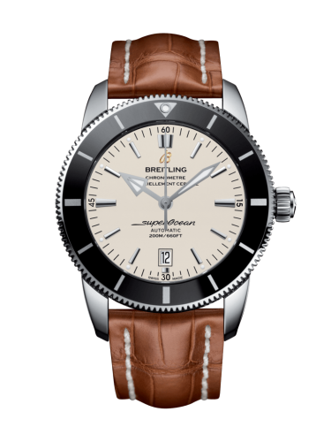 Breitling Superocean Heritage II 46 Stainless Steel / Black / Silver / Croco / Pin AB202012/G828/754P/A20BA.1