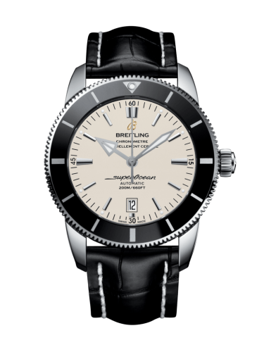 Breitling Superocean Heritage II 46 Stainless Steel / Black / Silver / Croco / Folding AB202012/G828/761P/A20D.1
