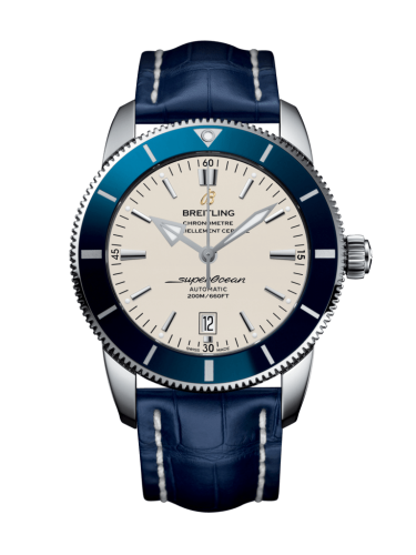 Breitling Superocean Heritage II 46 Stainless Steel / Blue / Silver / Croco / Folding AB202016/G828/747P/A20D.1