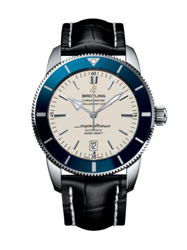 Breitling Superocean Heritage II 46 Stainless Steel / Blue / Silver / Croco / Pin AB202016/G828/760P/A20BA.1