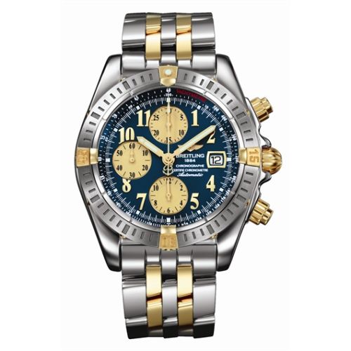 Breitling Chronomat Evolution Stainless Steel / Yellow Gold / Blue B1335611/C648