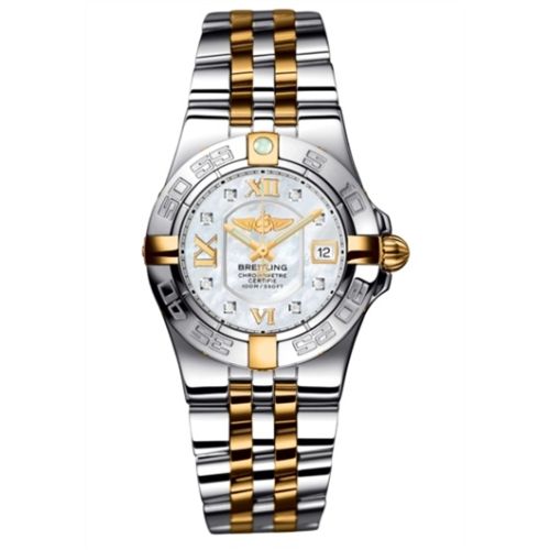 Breitling Galactic 30 Two Tone MOP / Diamond / Two Tone Bracelet B71340L2.A680.368D