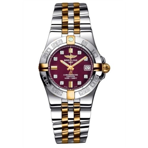 Breitling Galactic 30 Two Tone Red / Diamond / Two Tone Bracelet B71340L2.K526.368D