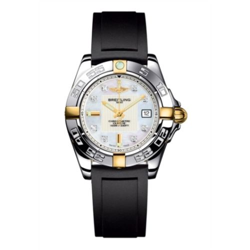 Breitling Galactic 32 Two Tone MOP / Diamond / Rubber B71356L2.A710.133S