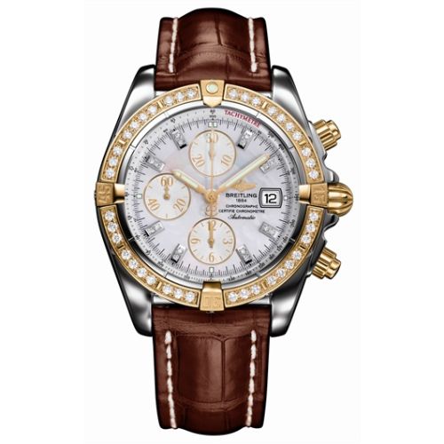 Breitling Chronomat Evolution Stainless Steel / Yellow Gold - Diamond / MOP C1335611/A647