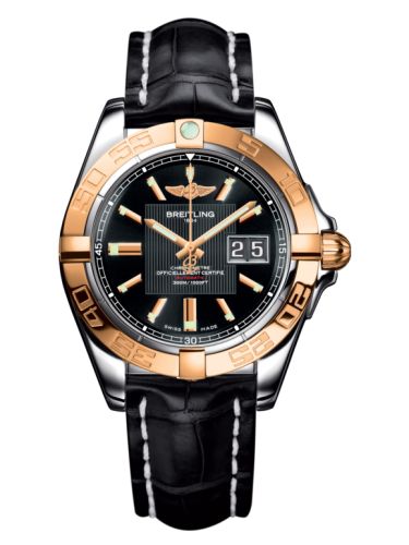 Breitling Galactic 41 Stainless Steel / Rose Gold / Trophy Black / Croco C49350L2.BA09.728P