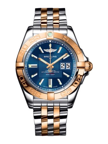 Breitling Galactic 41 Stainless Steel / Rose Gold / Metallica Blue / Bracelet C49350L2.C810.366C