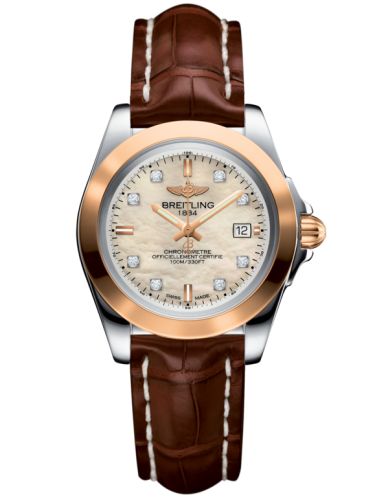 Breitling Galactic 32 Sleek Edition Stainless Steel / Rose Gold / Pearl Diamond / Croco C7133012/A803/778P/A14BA.1