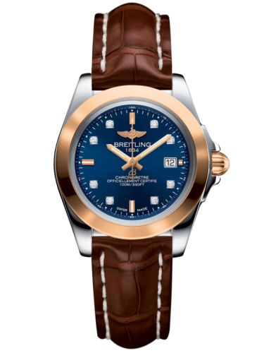 Breitling Galactic 32 Sleek Edition Stainless Steel / Rose Gold / Horizon Blue Diamond / Croco C7133012/C967/778P/A14BA.1