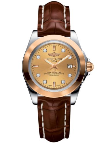 Breitling Galactic 32 Sleek Edition Stainless Steel / Rose Gold / Golden Sun Diamond / Croco C7133012/H550/778P/A14BA.1