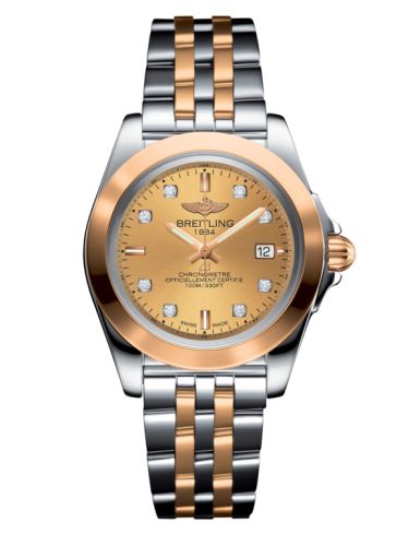Breitling Galactic 32 Sleek Edition Stainless Steel / Rose Gold / Golden Sun Diamond / Bracelet C7133012/H550/792C