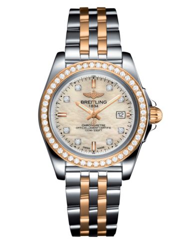 Breitling Galactic 32 Sleek Edition Stainless Steel / Rose Gold / Diamond / Pearl Diamond / Bracelet C7133053/A803/792C