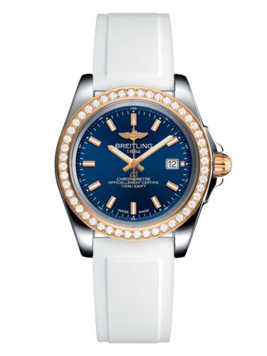 Breitling Galactic 32 Sleek Edition Stainless Steel / Rose Gold / Diamond / Horizon Blue / Rubber C7133053/C952/164S/A14S.1