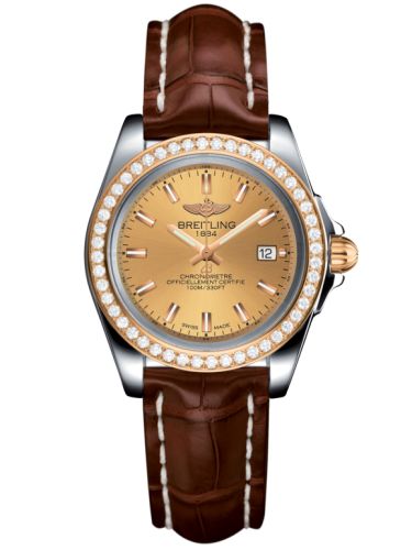Breitling Galactic 32 Sleek Edition Stainless Steel / Rose Gold / Diamond / Golden Sun / Croco C7133053/H549/778P/A14BA.1