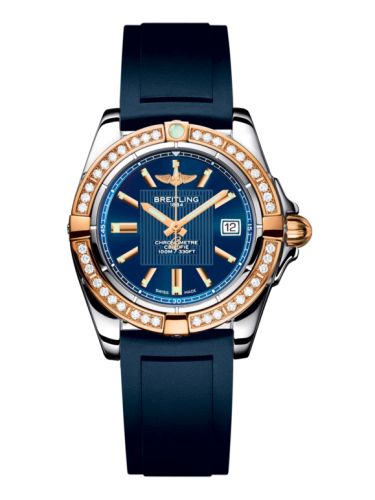 Breitling Galactic 32 Stainless Steel / Rose Gold / Diamond / Metallica Blue / Rubber C71356LA.C813.141S