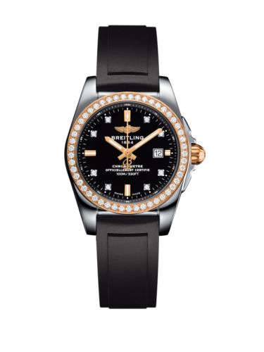 Breitling Galactic 29 Stainless Steel / Rose Gold / Diamond / Trophy Black Diamond / Rubber C7234853/BE86/248S/A12S.1