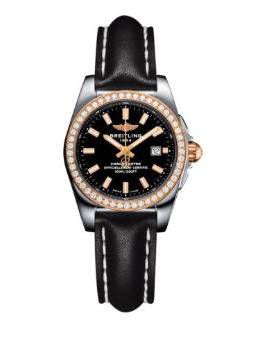 Breitling Galactic 29 Stainless Steel / Rose Gold / Diamond / Trophy Black / Calf C7234853/BF32/477X/A12BA.1