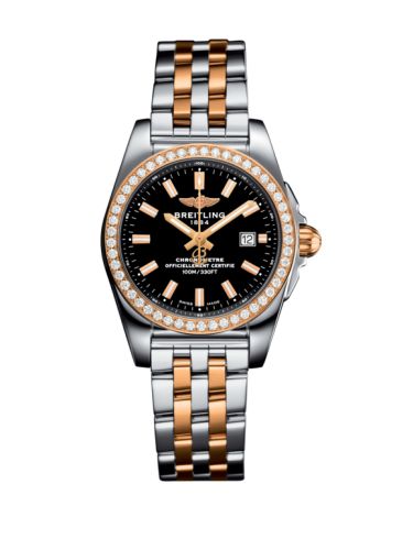Breitling Galactic 29 Stainless Steel / Rose Gold / Diamond / Trophy Black / Bracelet C7234853/BF32/791C