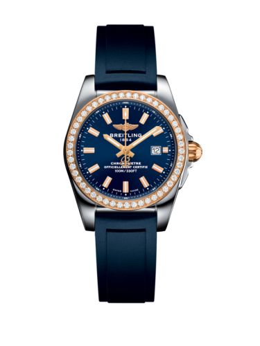 Breitling Galactic 29 Stainless Steel / Rose Gold / Diamond / Horizon Blue / Rubber C7234853/C950/287S/A12S.1