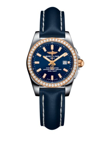 Breitling Galactic 29 Stainless Steel / Rose Gold / Diamond / Horizon Blue / Calf C7234853/C950/486X/A12BA.1