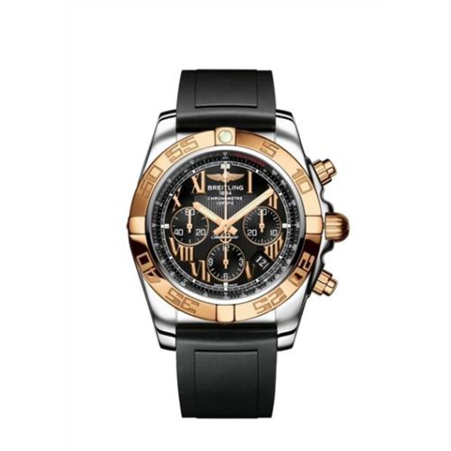 Breitling Chronomat 44 Stainless Steel / Rose Gold / Onyx Black Roman / Rubber CB011012/B957/131S
