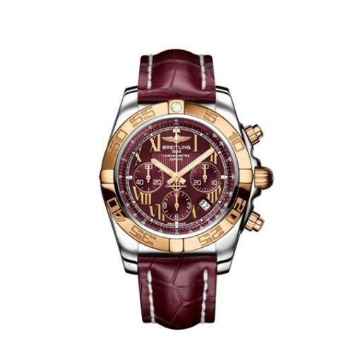 Breitling Chronomat 44 Stainless Steel / Rose Gold / Mirage Red Roman / Croco CB011012/K523/743P