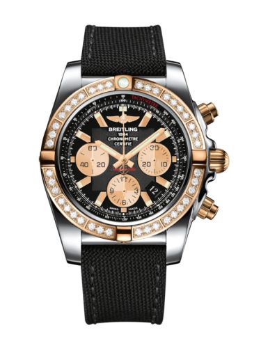 Breitling Chronomat 44 Stainless Steel / Rose Gold / Diamond / Onyx Black / Military CB011053.B968.103W