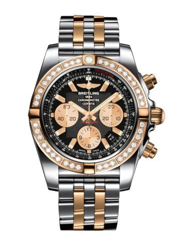 Breitling Chronomat 44 Stainless Steel / Rose Gold / Diamond / Onyx Black / Bracelet CB011053.B968.375C