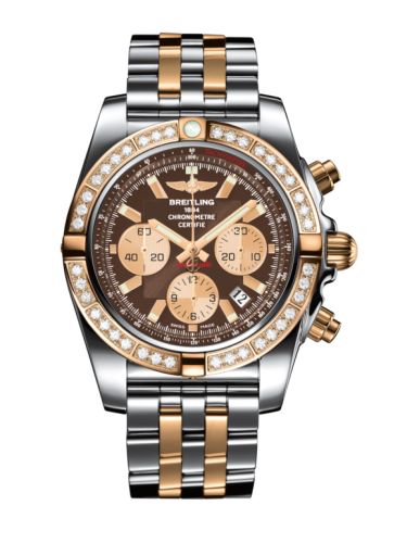 Breitling Chronomat 44 Stainless Steel / Rose Gold / Diamond / Metallica Brown / Bracelet CB011053.Q576.375C
