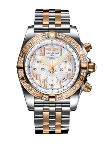 Breitling Chronomat 44 Stainless Steel / Rose Gold / Diamond / Pearl Roman / Bracelet CB0110AA.A693.375C