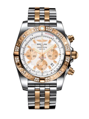 Breitling Chronomat 44 Stainless Steel / Rose Gold / Diamond / Antarctica White / Bracelet CB0110AA.A696.375C